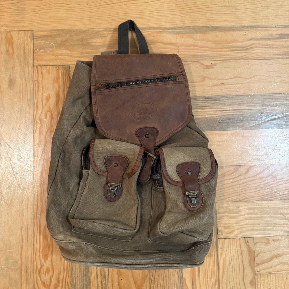 High Sierra x Captain Morgan Private Stock Promotional Leather Canvas Backpack